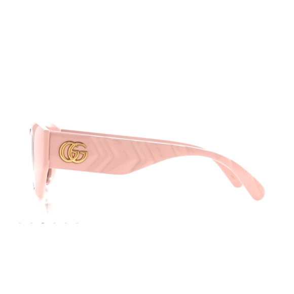 Gucci GG0809S Oversized Pink Quilted Cat Eye Sunglasses Pink Lens main image 9